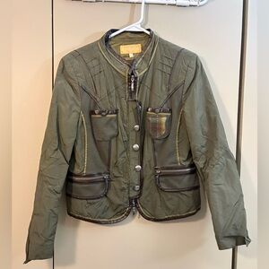 Kaki ( army green ) button jacket Crisca ( Biba )